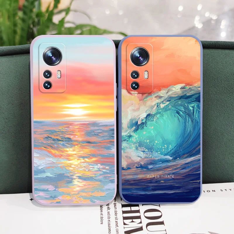 Magic Waves Liquid Silicone Phone Case - Vibrant Protective Cover