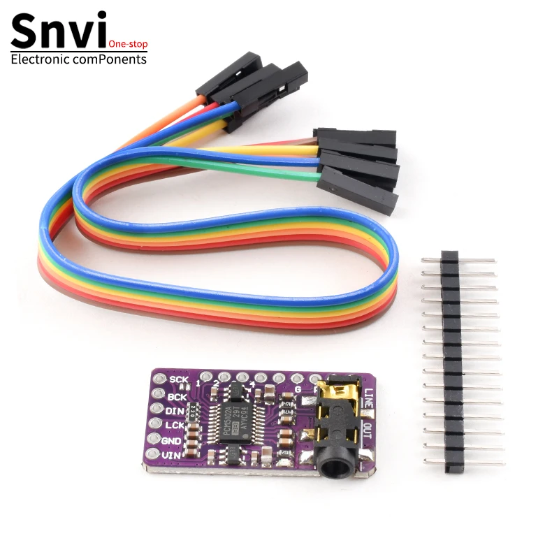 Snvi-Schnittstelle I2S PCM5102A GY-PCM5102 I2S-Player-Modul für Raspberry Pi pHAT-Format-Board Digitales PCM5102-Audioboard