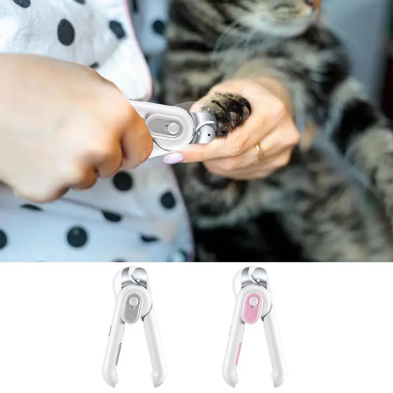 

Cat Claw Clipper Cat And Dog Nail Grinder With Led Light Pets Nail Clippers And Trimmers Portable Animals Grooming Tool For