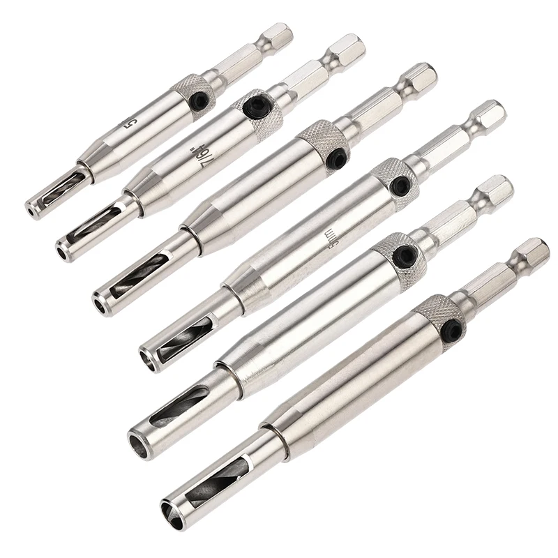 

Uxcell Center Drill Bit Doors Self Centering Hinge Tapper Core Drill Bit Set Hole Puncher Woodworking Tools 9/64 Diameter