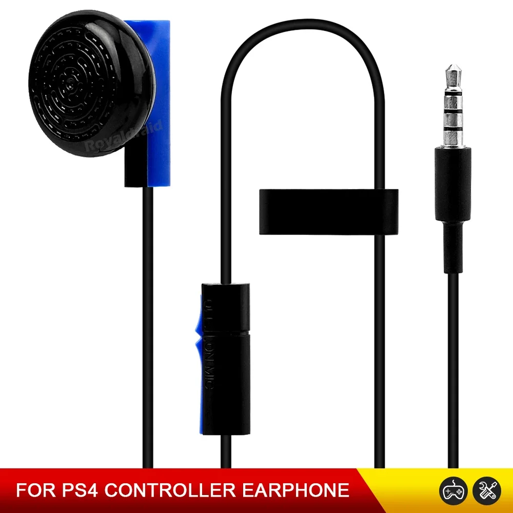 1PCS Game Headset With Microphone Mono Chat Earbud Headset for PS4 Controller Earphone Gaming Headphone Black Blue 1