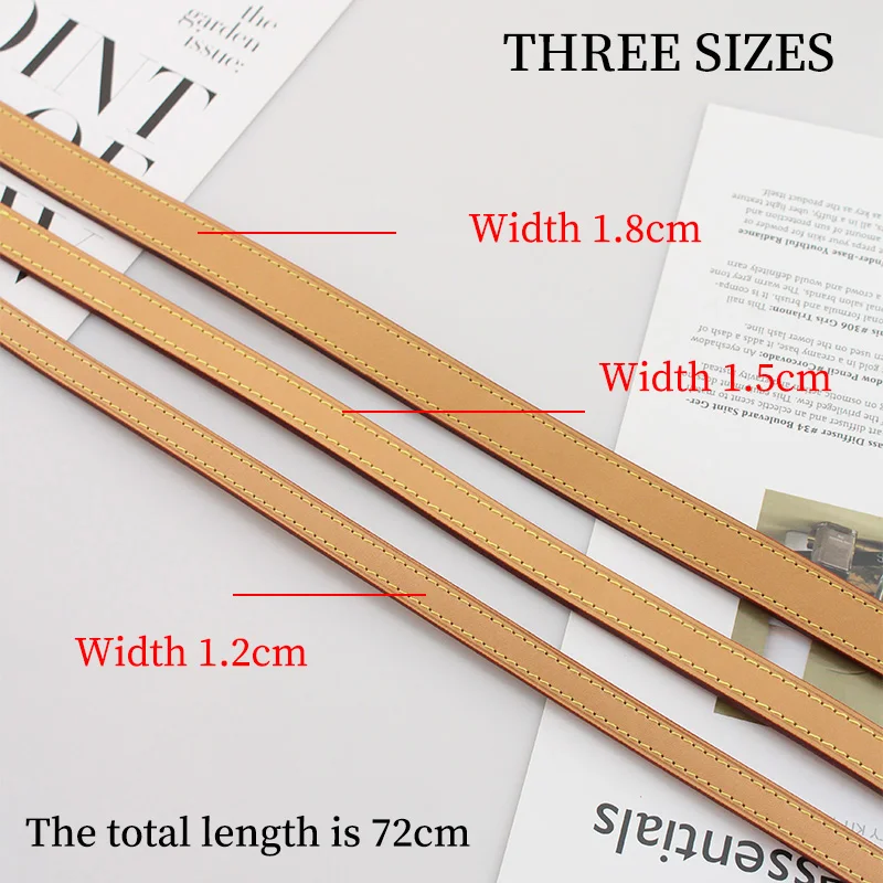 TINBERON Vachetta Leather Bag Strap Luxury Designer Handbag Handle Shoulder Strap Women Bag Accessories DIY 1 Pair Handle Straps