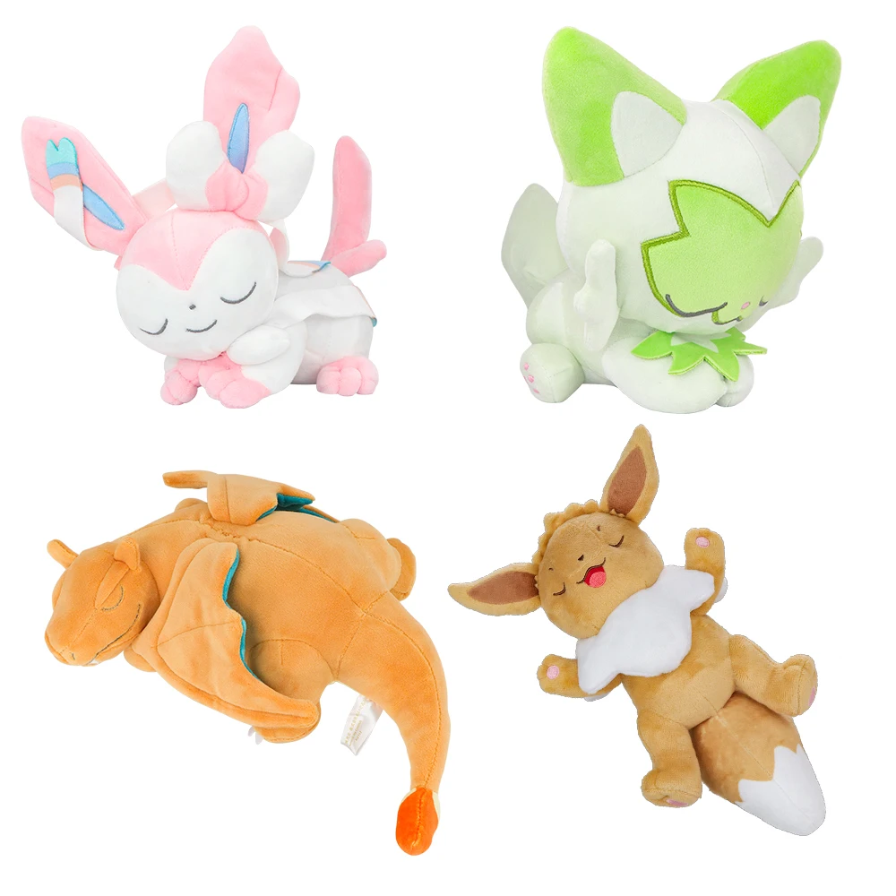 잠자는  플러시 Charizard Sylveon Sprigatito 인형 Peluche ..