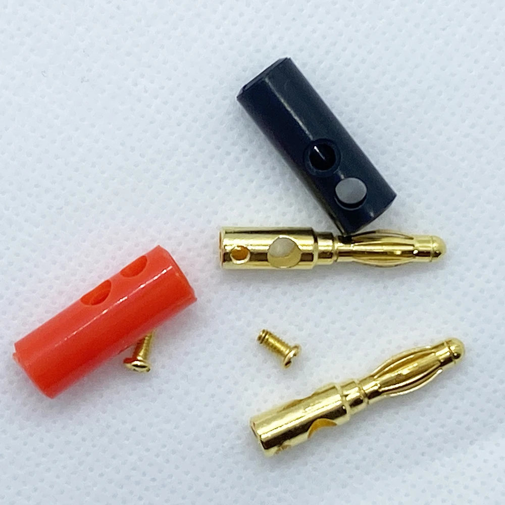 Wire connectors 2/5/10Pair screw type 4mm banana plug gold-plated