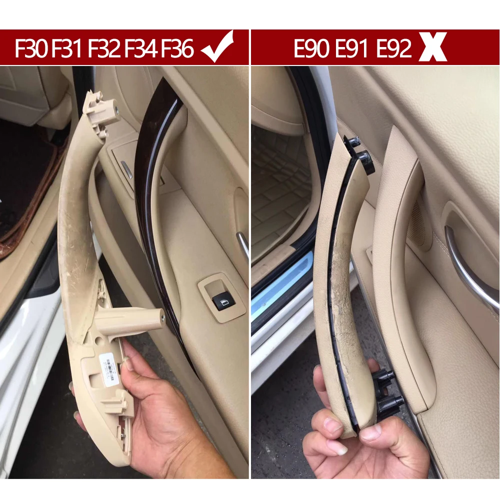 Deurgreep auto-interieur Auto Binnendeuren Handvat Pull Trim Cover Voor Bmw 3 Serie 2013-2018 F30 316d 318d 320d F31 320i 325d 51417279312 (Kleur : Beige-2pcs-Front Deurgreep auto-interieur Auto Binnendeuren Handvat Pull Trim Cover Voor Bmw 3 Serie 2013-2018 F30 316d 318d 320d F31 320i 325d 51417279312 (Kleur : Beige-2pcs-Front