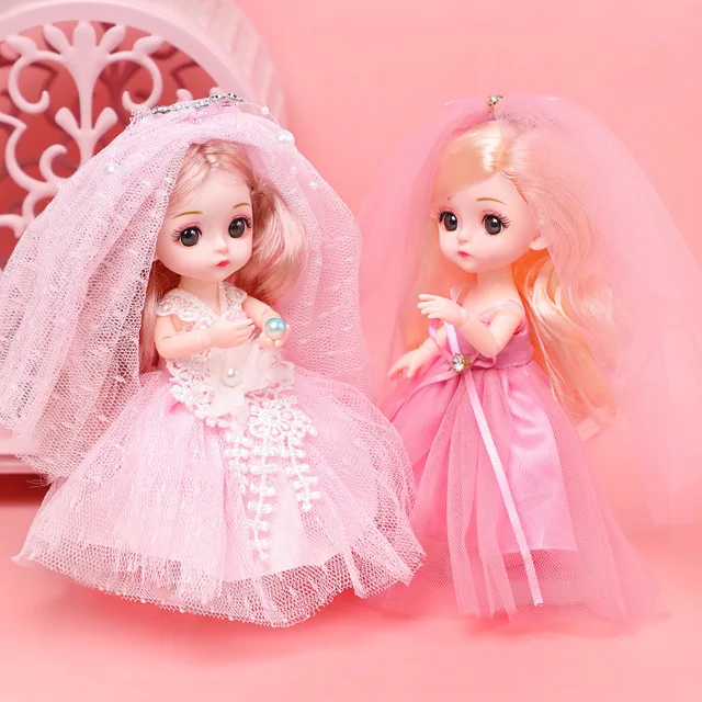 BJD dolls 13 Movable Joint 1/12 16cm Princess Dress Up Doll Wedding Suit Cute Doll Girls Toys Clothes Accessories Birthday Gifts 3