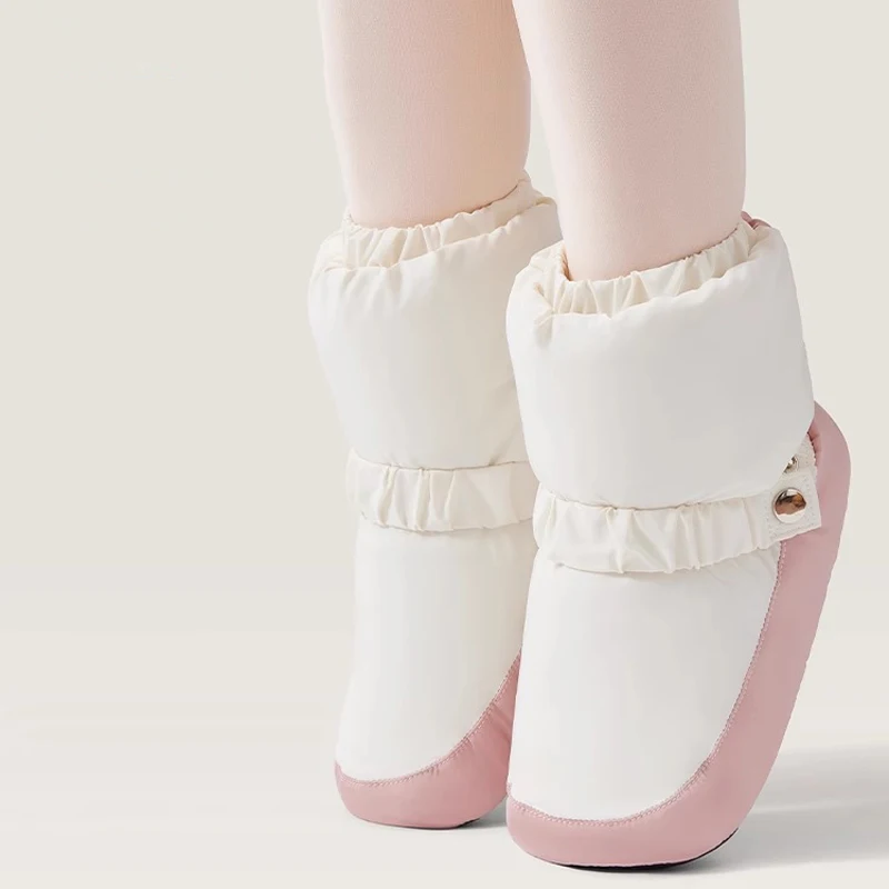 Ballet dance shoes winter warm dance shoes women's soft sole thickened dance shoes girls' special training shoes adult ballet sh 4