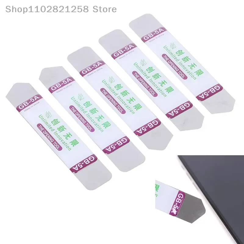 2/5Pcs Metal Flat Spudger Soft Blade Pry Bar Open Repair Tool Kit Phone Repair phone repair tools cell phone opener phone repair kit stainless steel pry bar plastic pry tools