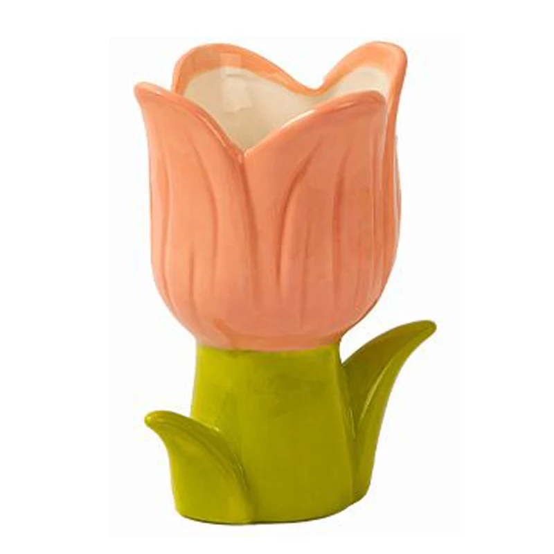 Ceramic Toothbrush Bucket, Household Bathroom Supplies, Creative Light Luxury Cute Flower Shape Toothbrush Cup, 1Pc