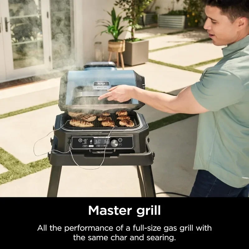 Ninja OG951 Woodfire Pro Connect Premium XL Outdoor Grill & Smoker, Bluetooth, App Enabled, 7-in-1 Master Grill, BBQ Smoker 2
