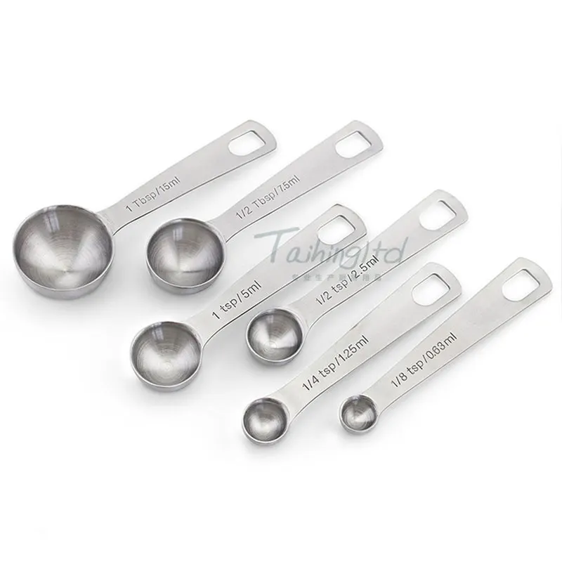 Multipurpose 6pcs/Set Measuring Spoon Coffee Powder Spice Stainless Steel  Food-Grade Measure Scoop Baking Kitchen Tools - AliExpress