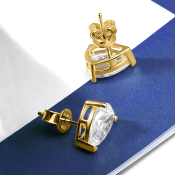 1-4CT Pear Cut Moissanite Earring for Women GRA Certified Simulated Diamond S925 Silver Plated 18k Gold Waterdrop Shape Stud Ear 2