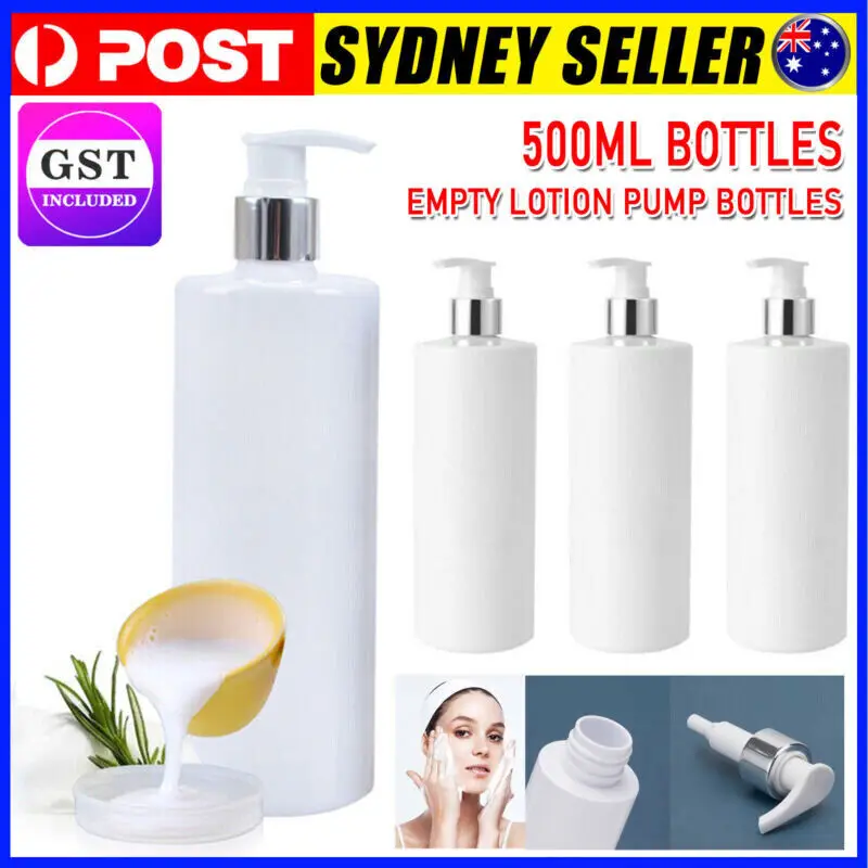 

500ml PET Cylindrical Empty Lotion Pump Bottle Press Type Hand Soap Shampoo Body Wash Dispenser Bottle Refillable Plastic Bottle