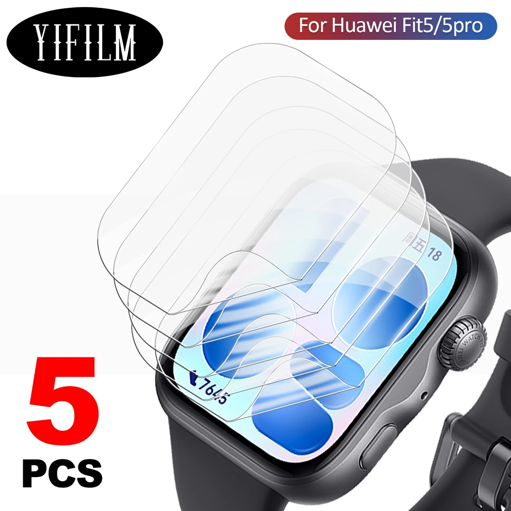 Soft TPU Full Coverage HD Clear Screen Protector Film - Anti-Scratch Guard for Smartwatches (1/3/5 Pack)
