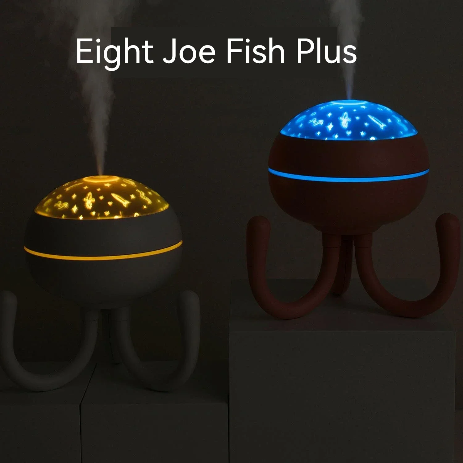 

USB with Night Light Desktop Projection Lamp Ultraquiet Cool Air Humidifier Aroma Essential Diffuser New Octopus Humidifier