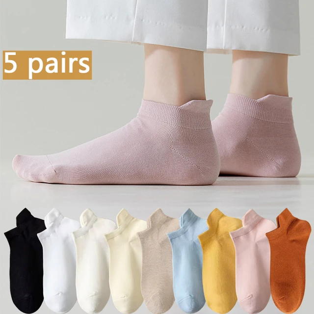 calcetines mujer calcetines tobilleros mujer Calcetines tobilleros  informales transpirables para mujer, medias cortas de algodón de