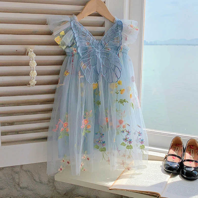 DulcevestidodemallaFloralbordadoparaniñas,faldadetutúparaniñospequeños,vestidossinmangasinformalesconvolantes,1-5años-AliExpress1501