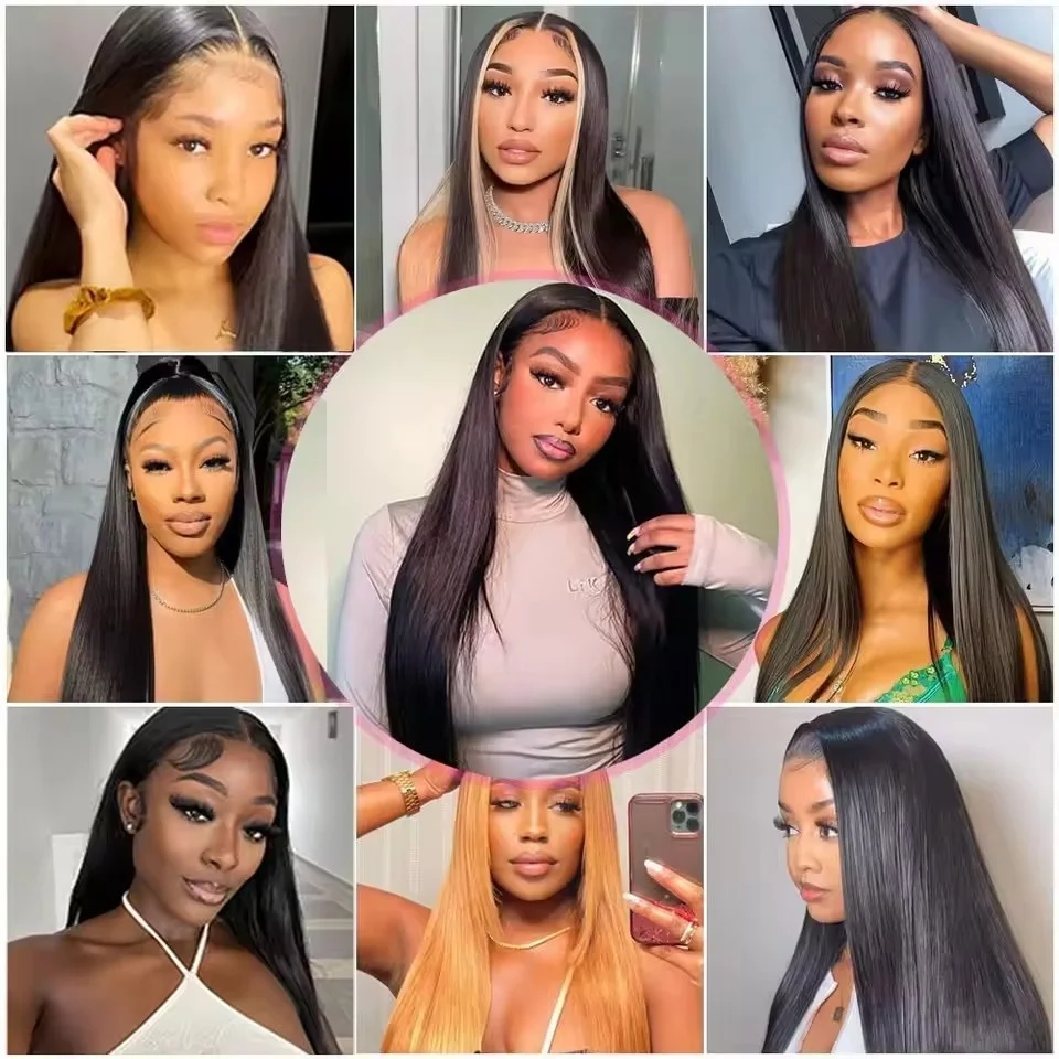 Bone Straight Hd Transparent 13x6 Lace Frontal Wig Brazilian 30 40 Inch 200 Density 13x4 Hd Lace Front Human Hair Wigs For Women 5