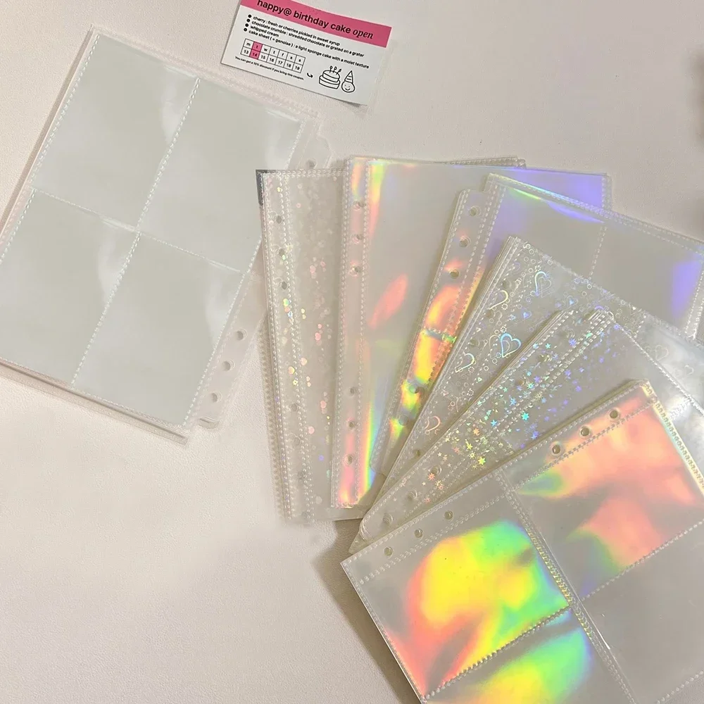 10Pcs A5 Photo Album Binder Sleeves 1-4Grids Photo Album Binder Refill Inner Cards Photocard Refill Bags Pocket Instax Name Card photo album