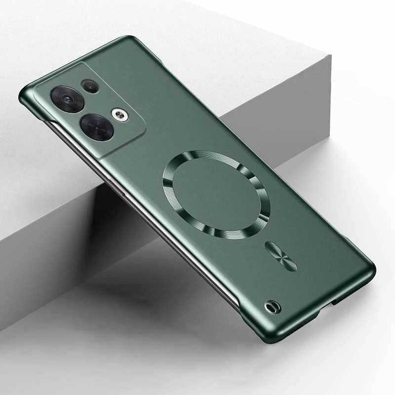 Sleek Magnetic Frameless Metal Phone Case with Matte Finish