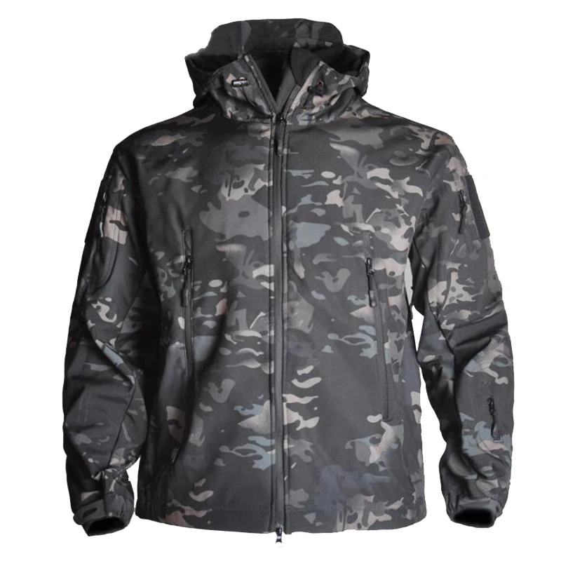 Tactical Jacket Military Soft Shell Jacket Set Men&s Waterproof Windproof Outdoor Sports Hiking Polar Jacket