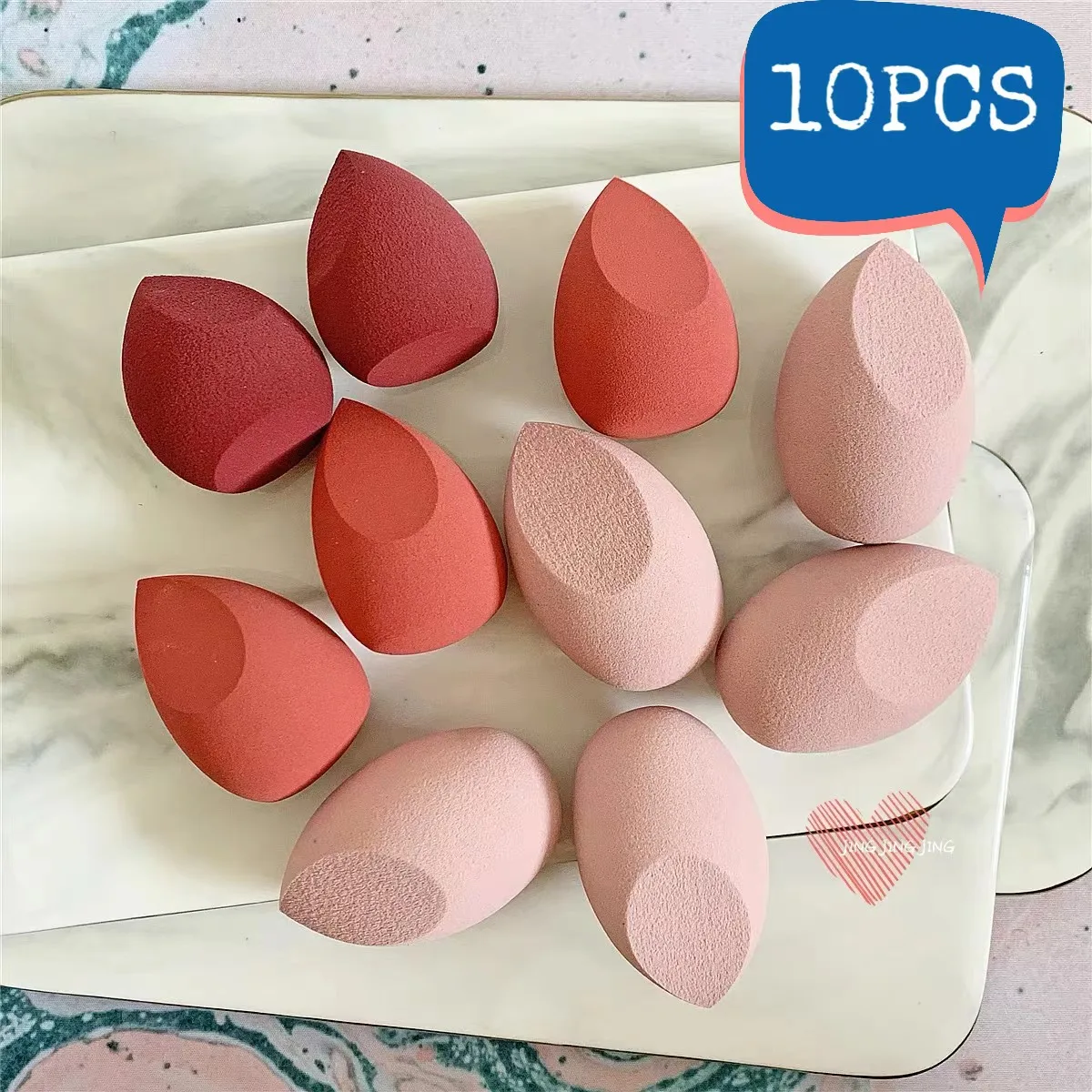 10pcs Beauty Blender Cosmetic Puff Set Makeup Foundation Sponge Women Powder Puff Makeup Tools