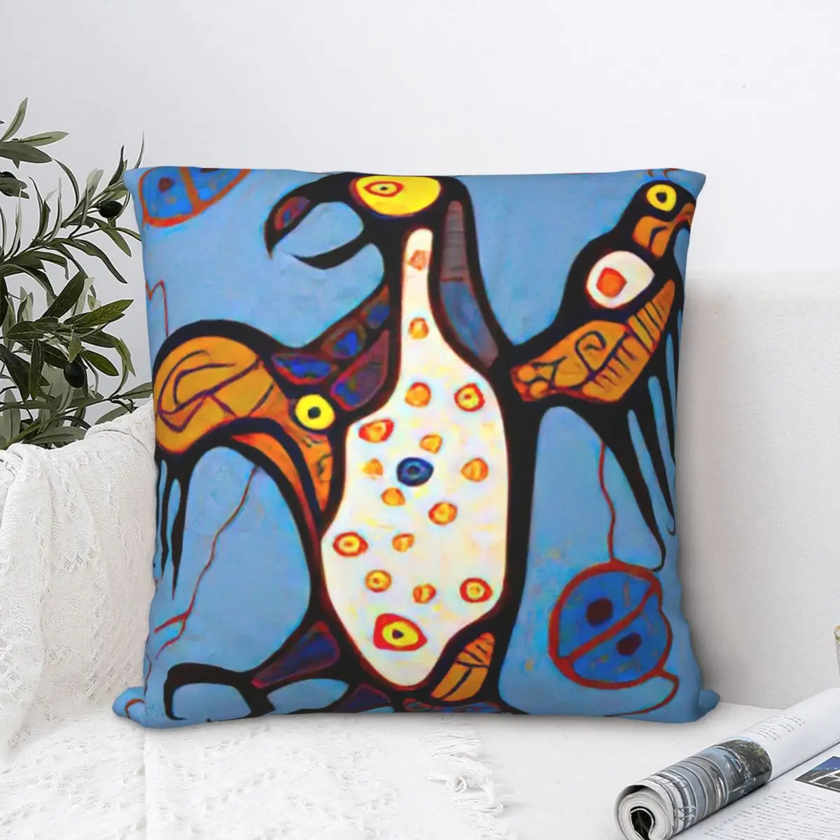 

Thunder Bird Square Pillowcase Polyester Pillow Cover Velvet Cushion Zip Decorative Comfort Throw Pillow For Home Sofa