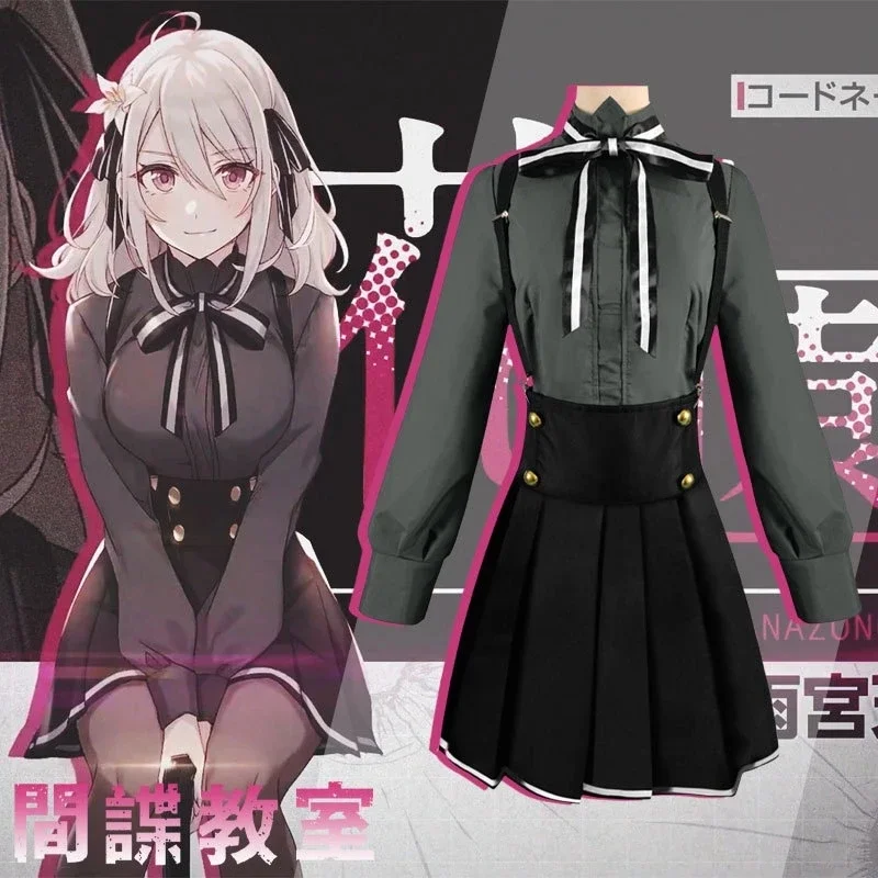 

Anime Spy Class Room Cosplay Lily Hanazono Cosplay Costume Spy Classroom Uniform Dress Halloween Suit Wig for Women Role Play