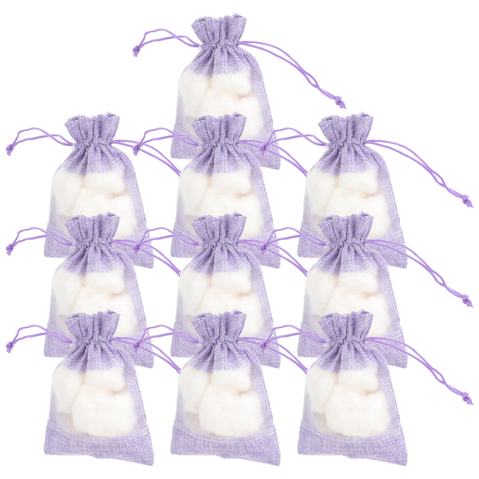 

10 Pcs Lavender Sachet Bag Empty Sachets Bags Clear for Gifts Fragrance Wardrobe Drawer Drawstring