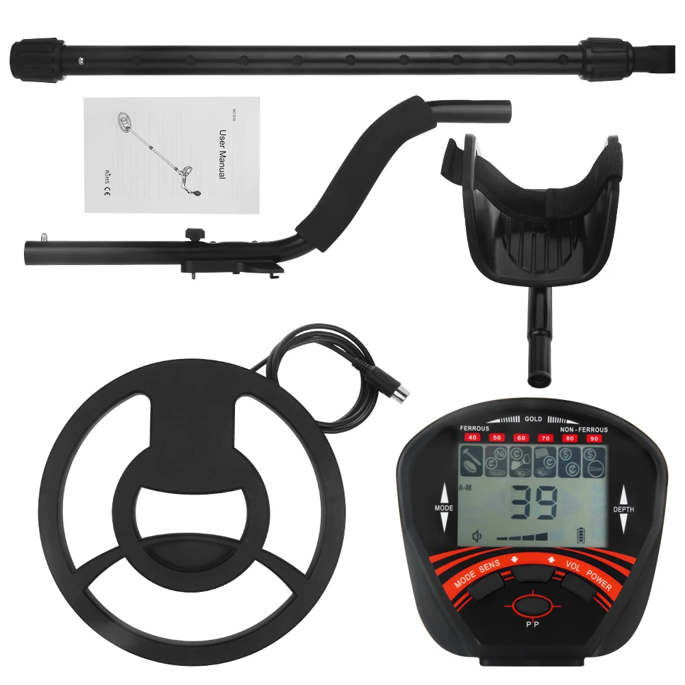 MD810 Underground Metal Detector Gold Digger Treasure Hunter Professional Detecting Equipment 10 IP68 Waterproof Search Coil