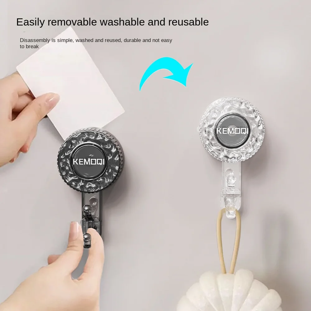 Rotating Suction Cup Hook Vacuum Hook Punch-free Load-bearing Adhesive Towel Rack For Kitchen Bathroom Toilet Wall storage hook