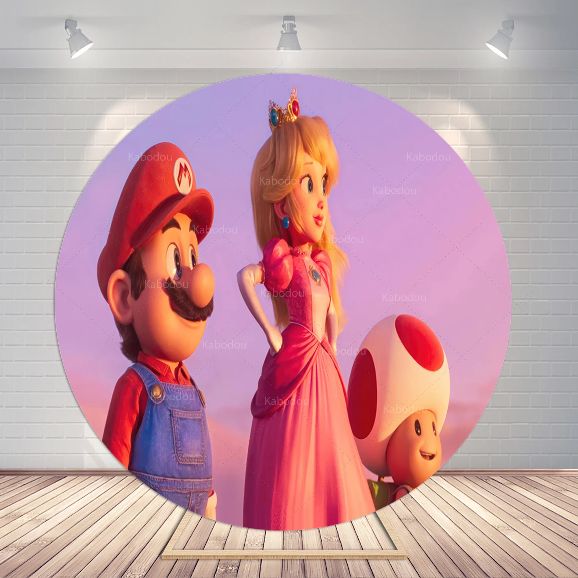 ฝาครอบฉากหลังปาร์ตี้เจ้าหญิงพีช Super Mario Bros  เด็กผู้หญิงเด็กน้อยพื้นหลังวันเกิดถ่ายภาพแบนเนอร์สำหรับสตูดิโอถ่ายภาพดาวสีชมพู  - AliExpress