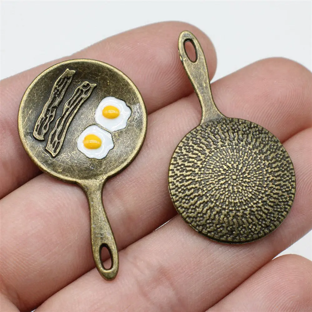 

Jewellery Omelette Charms Lot Diy Accessories 2pcs