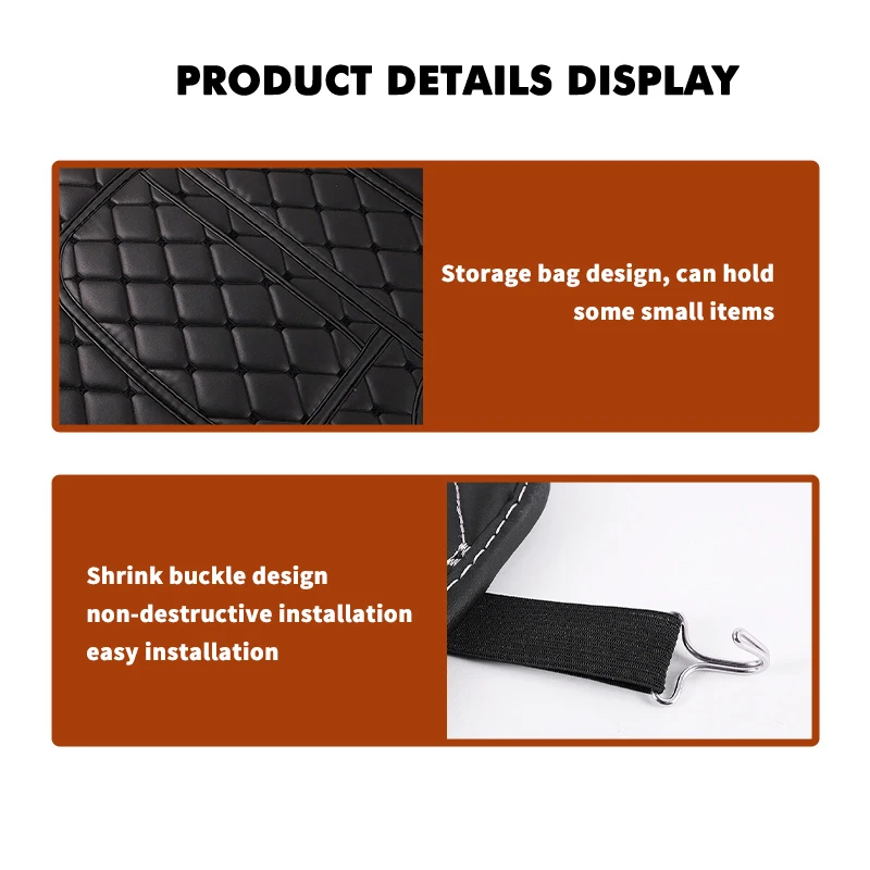 Geely 가죽 자동차 시트 백 프로텍터 킥프루프 안티 슬립 어린이 매트 Tugella Atlas Pro Coolray Geometry C Emgrand ec7