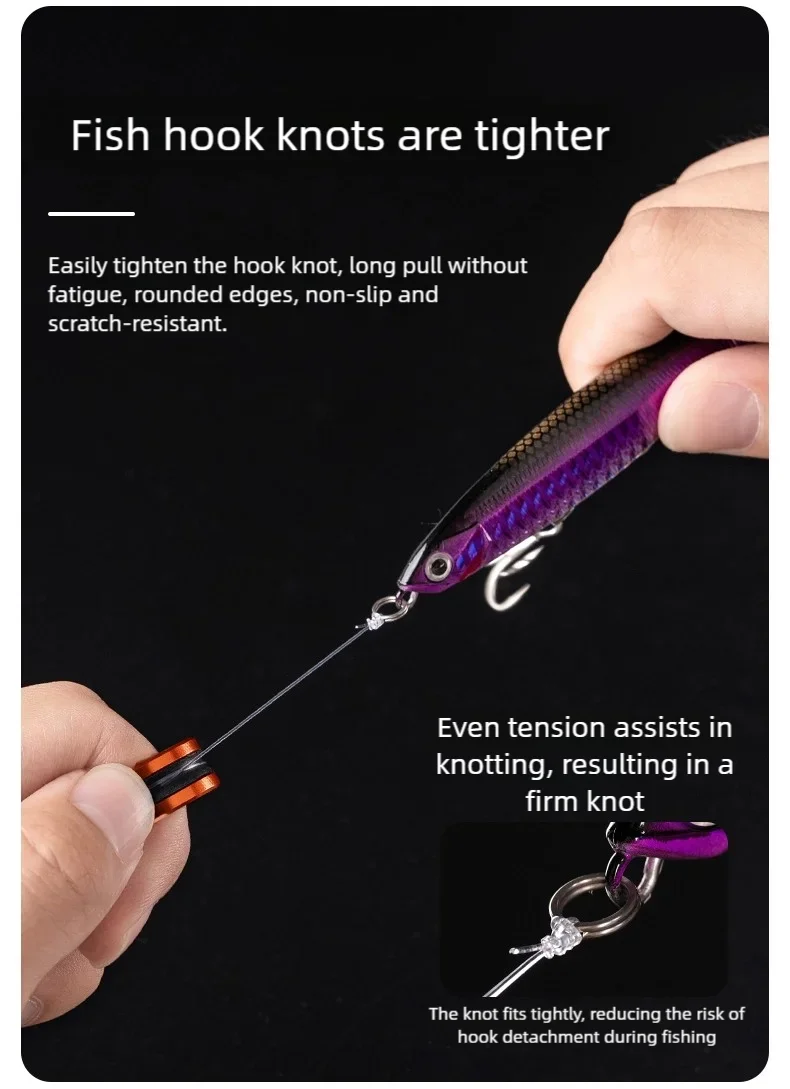 1/2PCS Legierung Angelschnur Cutter Ring Anti Slip Hand Schutz Knoten Spanner Schnell Cut-Tool für angelgerät Zubehör – Detail 4