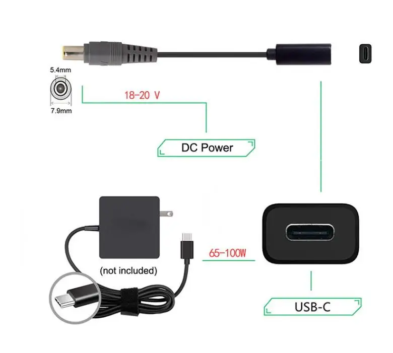 USB 3.1 C Ÿ Ʈ    ȯ, USB C Ÿ  DC ÷ , 4.0*1.35 5.5*2.5 4.5*3.0 4.0*1.7mm