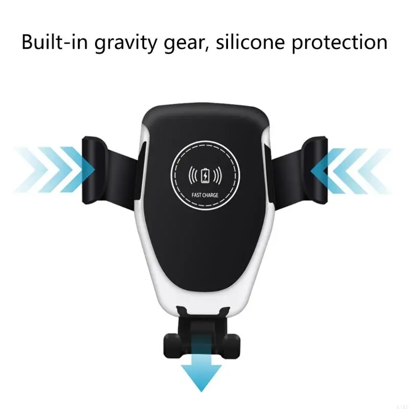 Universal Wireless Charging Car Phone Holder with Auto Clamp & 360° Rotation