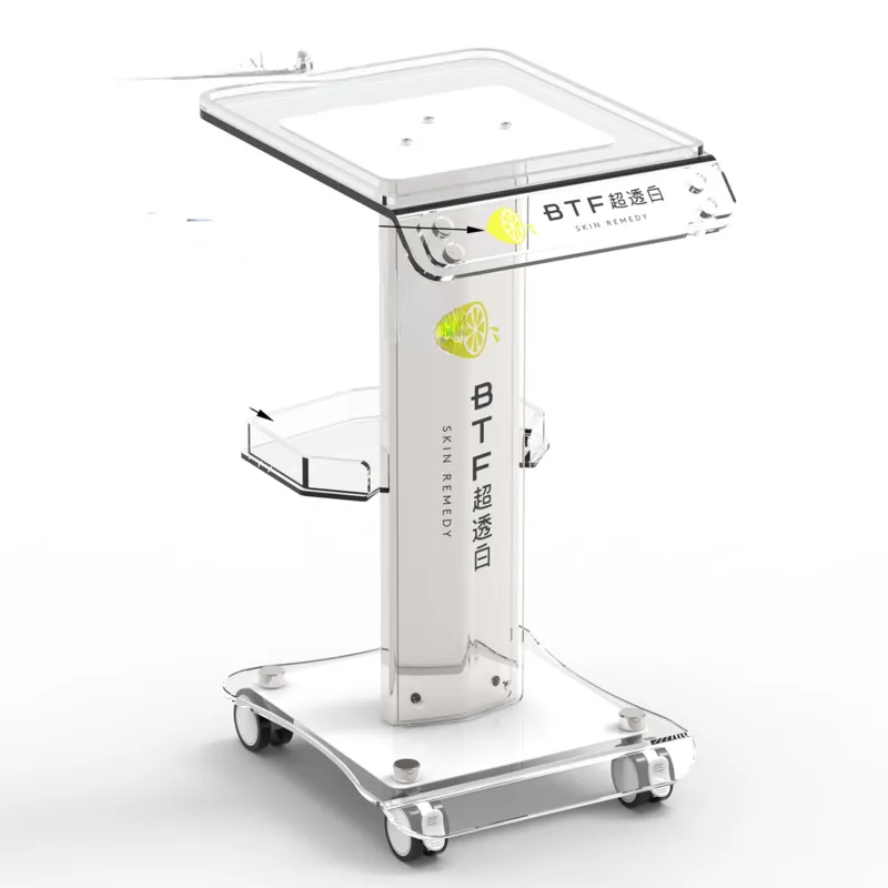

Storage Shelf Beauty Instrument Mobile Cart Beauty Salon Special Acrylic Small Bubble Cart Rack Trolley Base Storage System