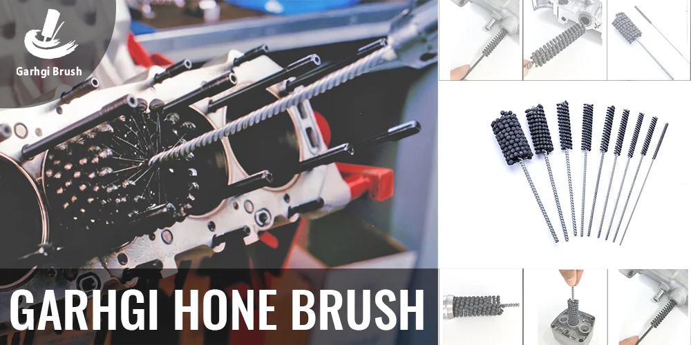 18-40mm flexibler Kugel zylinder Hone Brush CNC Drill Zubehör 320 Körnung 1-1/4 "(34mm) Durchmesser Silizium karbid für Brems zylinder – Detail 10