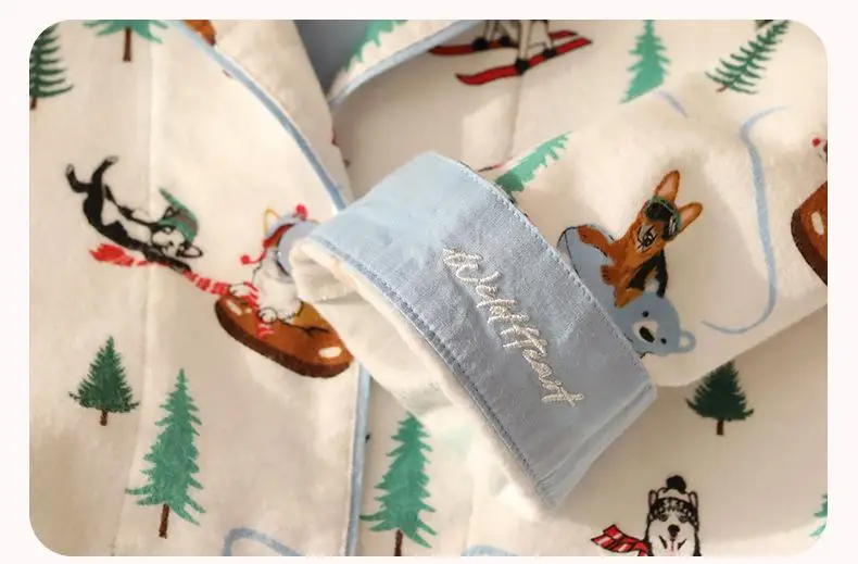 2026 Spring Autumn Winter New Home Clothes Women Cotton Pajamas Suit Cartoon Nightwear Comfort Shirt Pants Gift Loungewear