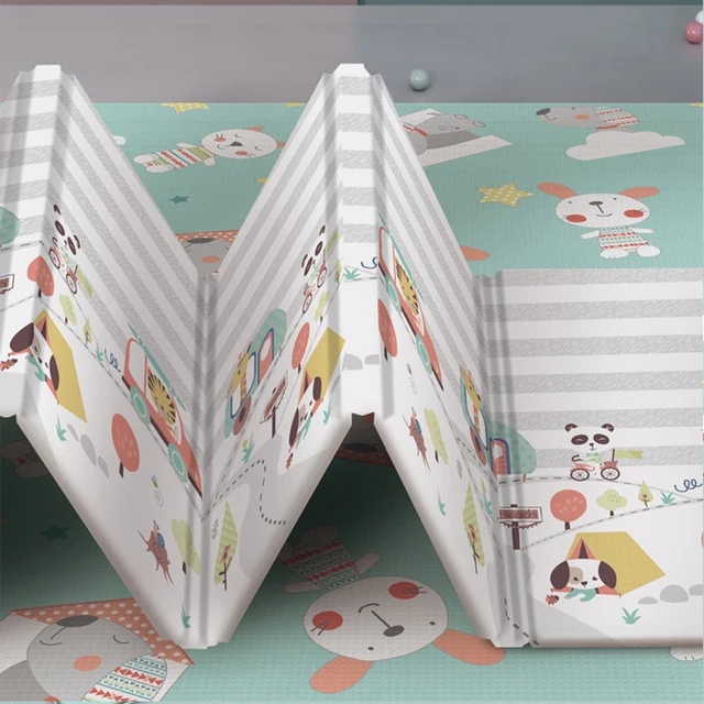 200*180cm Thick Baby Play Mat Decor Home Foldable Child Crawling Waterproof Mat Double-sided design Kids Games Rug picnic Mat 3