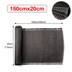 Premium Carbon Fiber Cloth - High - Quality Black Fabric for Commercial, Sports, and DIY Projects (20cmX150cm)