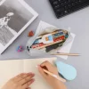 Simple Small Pencil Pouch Pure Color Linen Children's Pencil Bag Students' School Supplies Coin Purse Cosmetic Bag 5