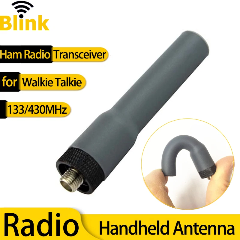 Walkie-talkie Handheld Radio Antenna SF20 VHF/UHF Dual Band Soft Antenna SMA-Female for Kenwood BaoFeng Retevis WOUXUN HYT TYT