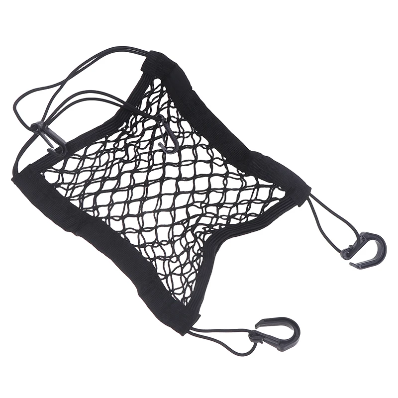 1Pcs 헬멧 보관용 오토바이 카고 네트 후크가있는 번지 카고 네트 수하물 네트 고탄성 더블 레이어 오토바이 네트