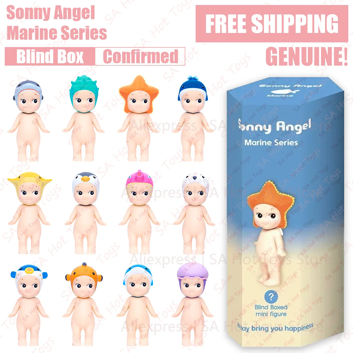 

Sonny Angel Marine Series Blind Box Confirmed style Genuine telephone Screen Decoration Birthday Gift Mysterious Surprise