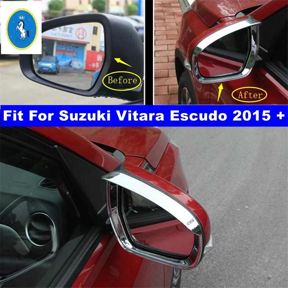 

Rearview Mirror Rain Eyebrow Deflector Blades Rear View Back Mirror Cover Trim For Suzuki Vitara Escudo 2015 - 2019 Accessories