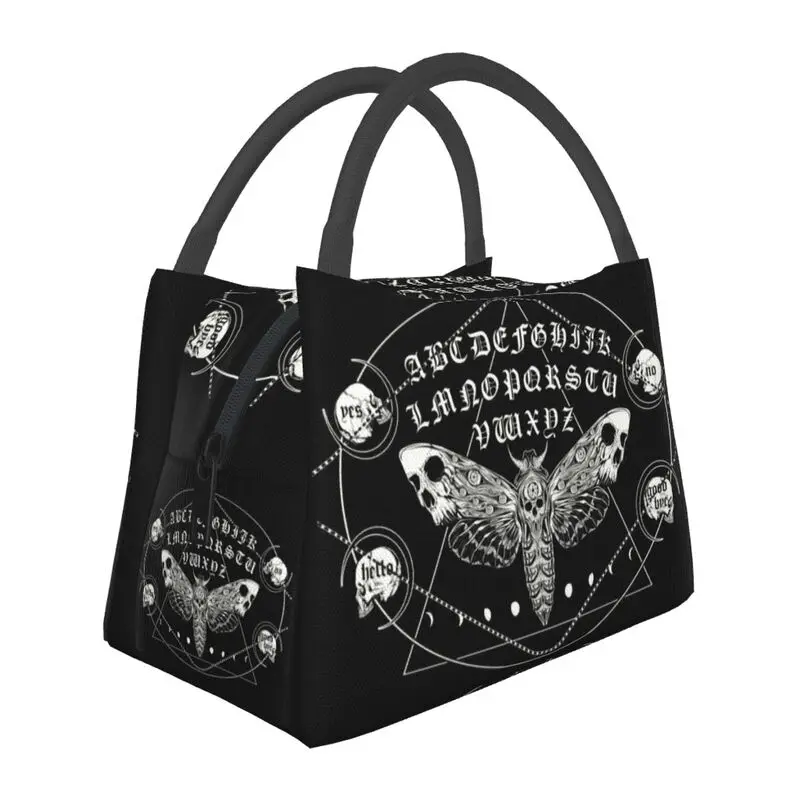 

Death Moth Spirit Board Insulated Lunch Bags for Women Leakproof Gothic Skull Thermal Cooler Bento Box Office Picnic Travel