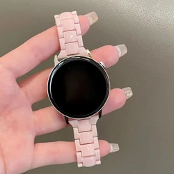 Chic Candy-Inspired Acrylic Wrist Bracelet Strap in Lovely Pastel Hues for 20MM (Pink)