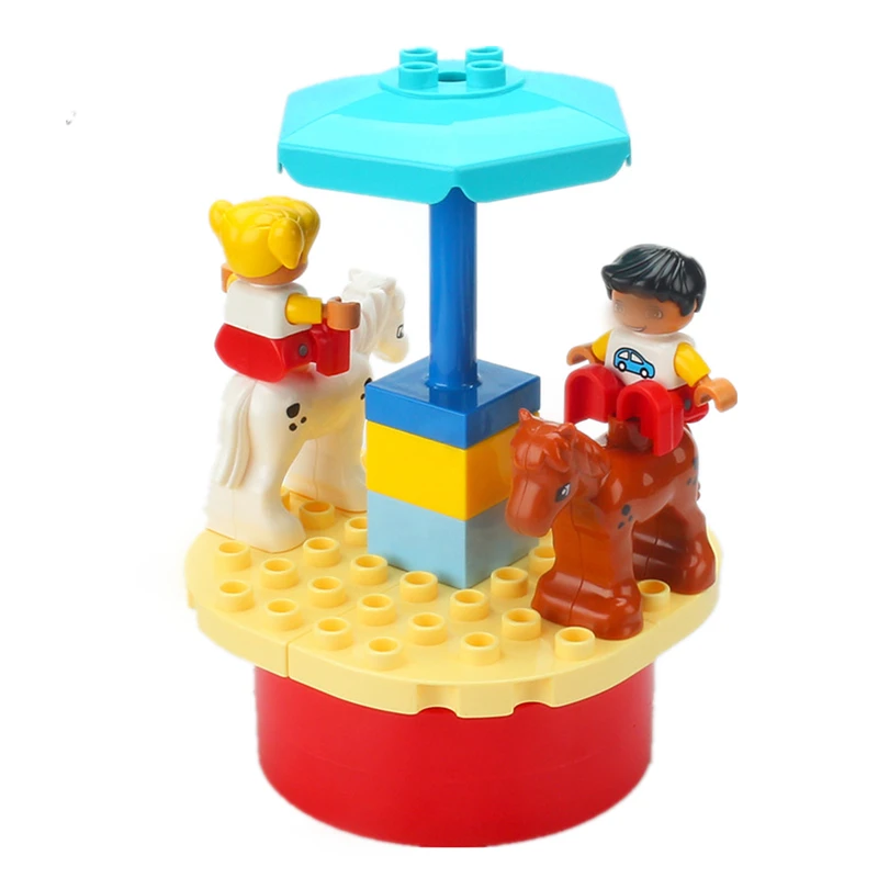 Grote Bouwstenen Compatibel Grote Bricks Wip Carrousel Pretpark Serie Educatief Creatief Speelgoed Kinderen Kid Speelgoed